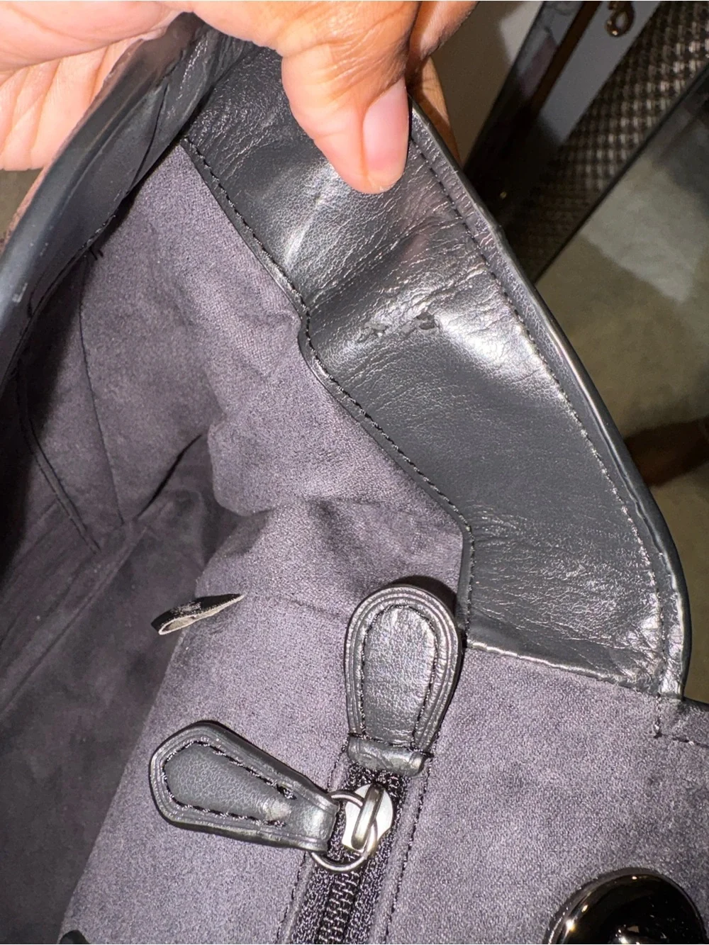 Coach Metallic Leather Backpack